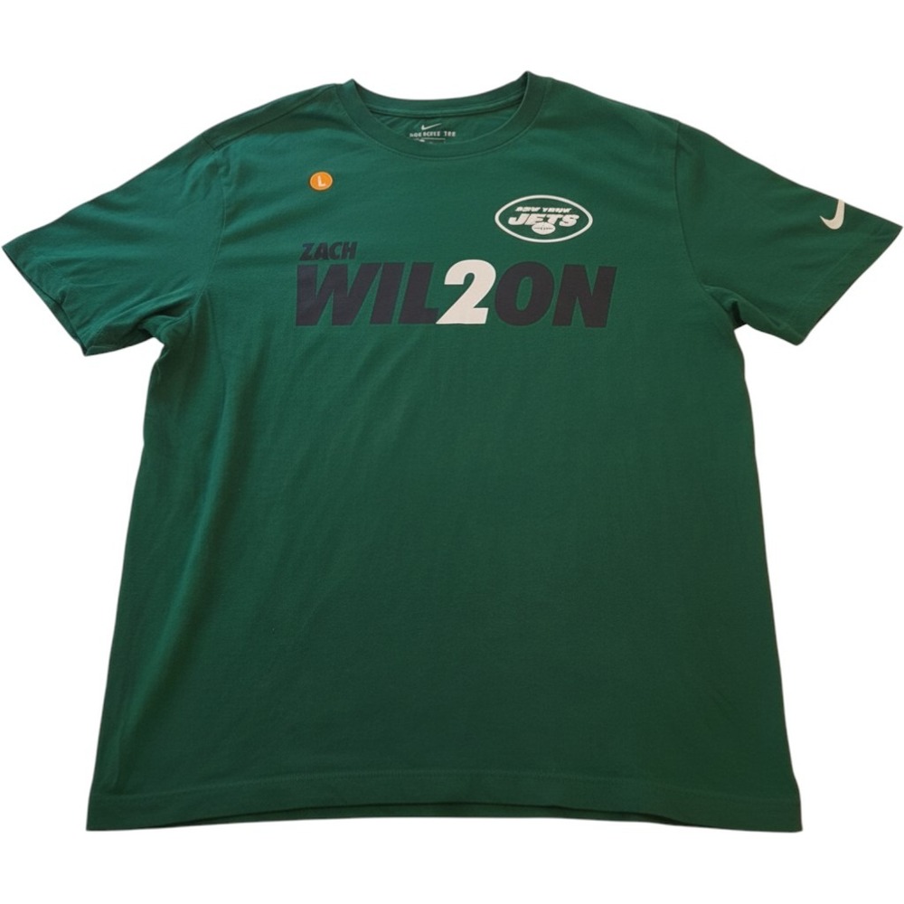 Nike T-Shirt Mens Large Green NWOT Zach Wilson New York Jets Graphic Tee